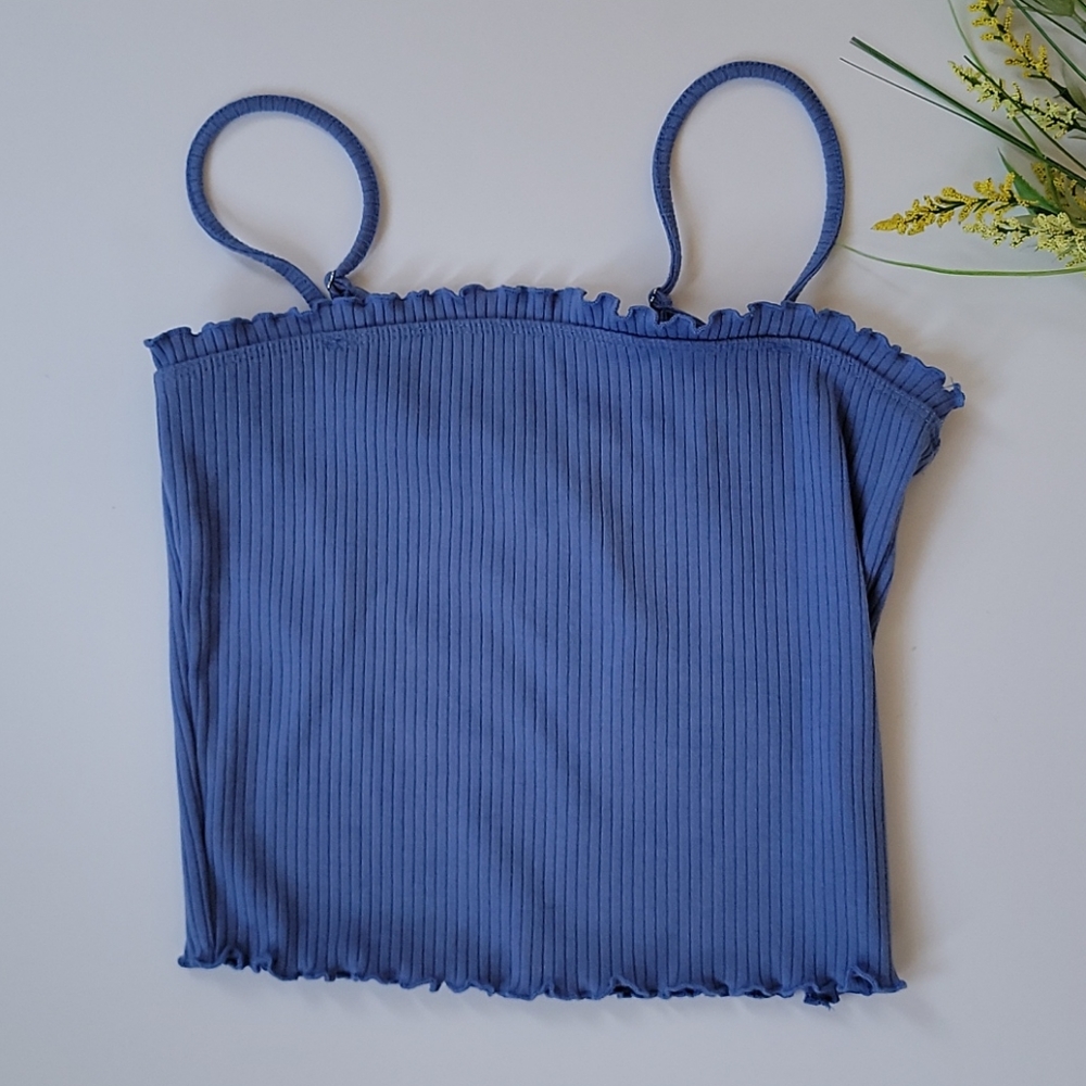 Forever 21 Ribbed Crop Tank Top Medium